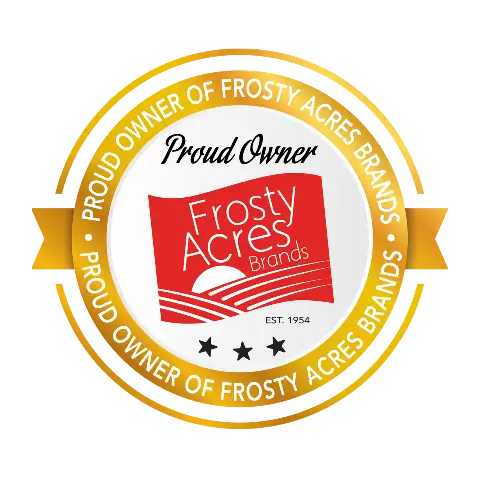 Frosty Acres Brands proud owner badge